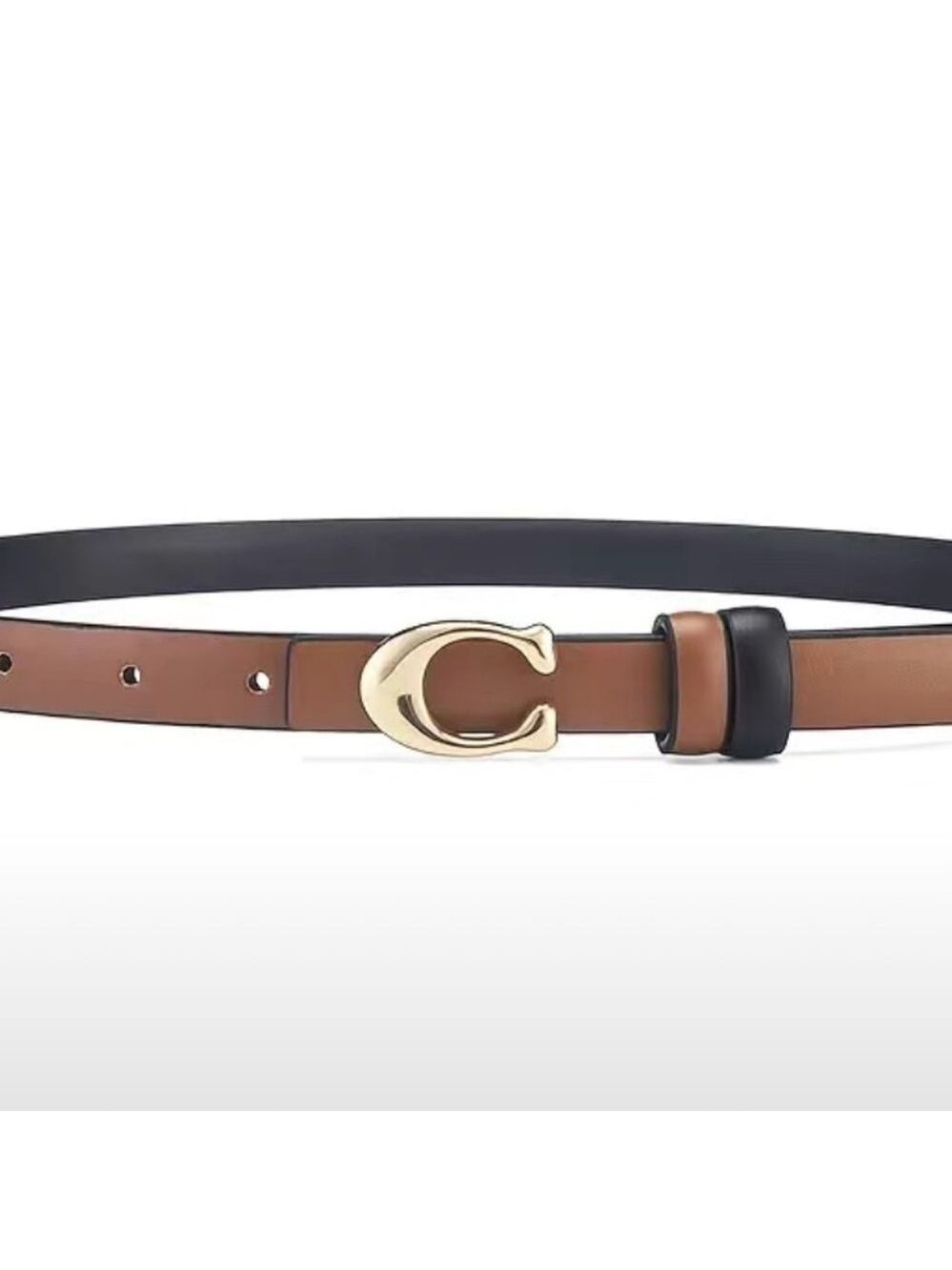 Big letter C classic buckle black belt - Picture 7 of 16